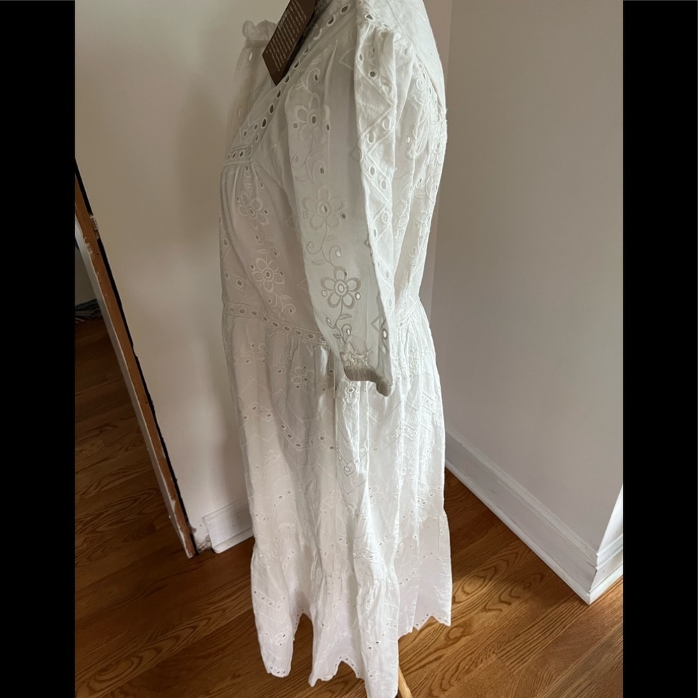 NWT Anthropologie Cymbeline Eyelet Maxi Dress Medium. - Picture 8 of 16